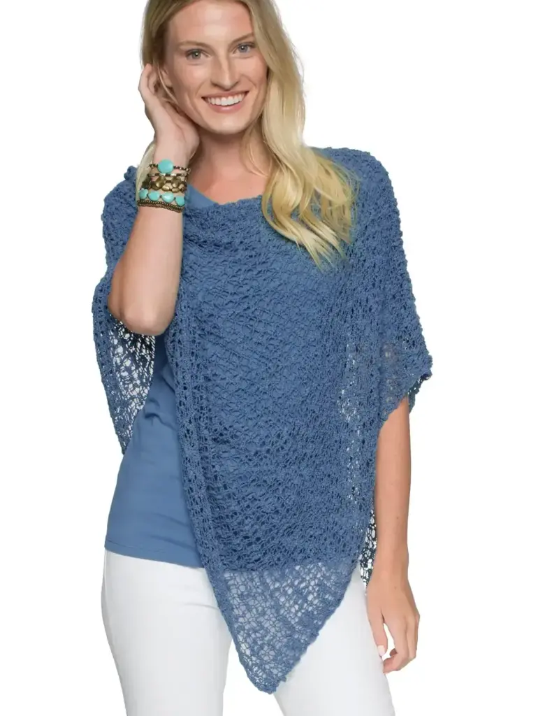 Lost River Popcorn Knit Poncho