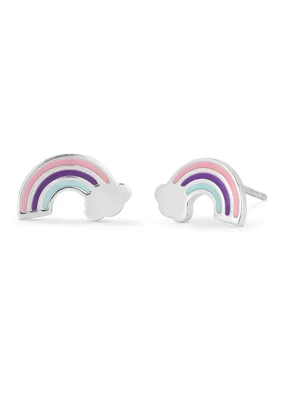 Boma Rainbow and Cloud Stud Earrings