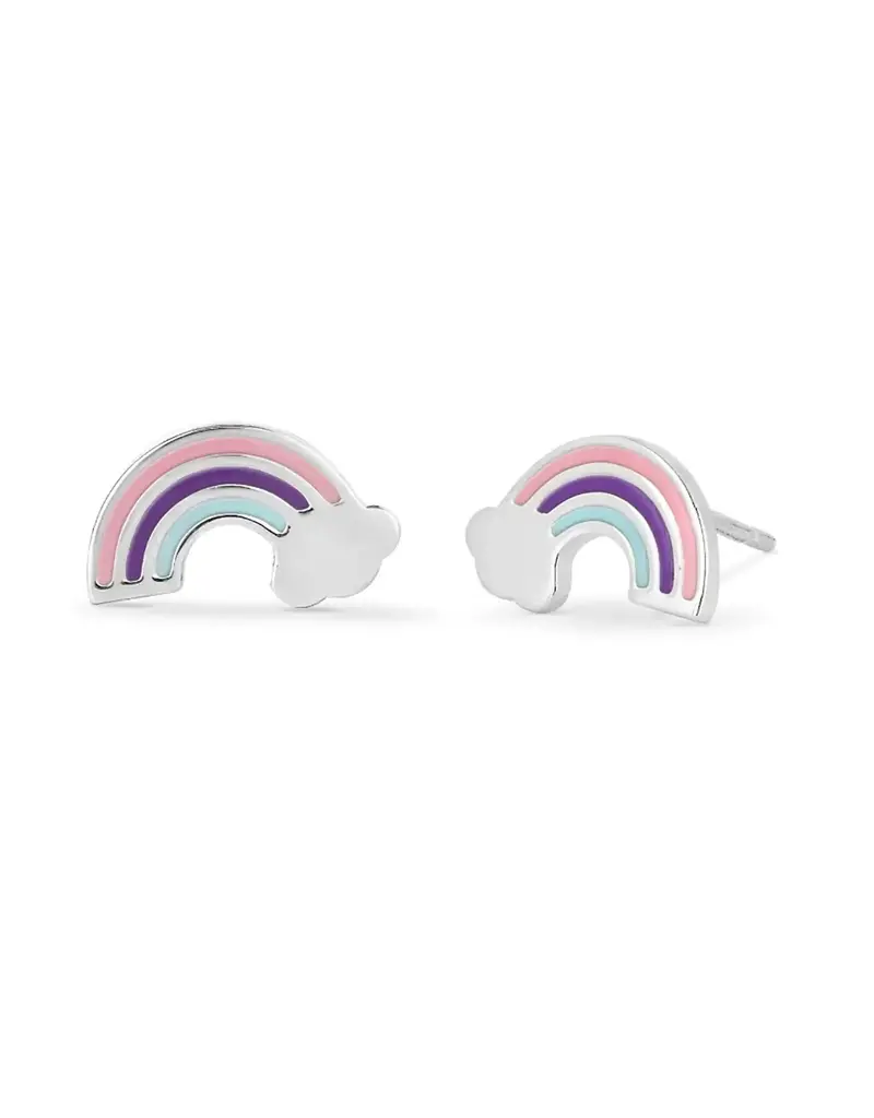 Boma Rainbow and Cloud Stud Earrings