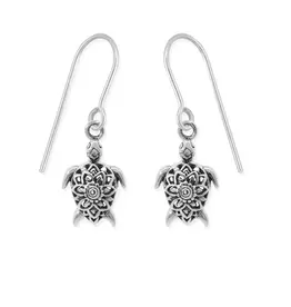 Boma Mandala Turtle Dangle Earrings