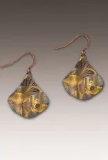 DC Designs Cocoa Foliage Abstract Ginkgo Earrings
