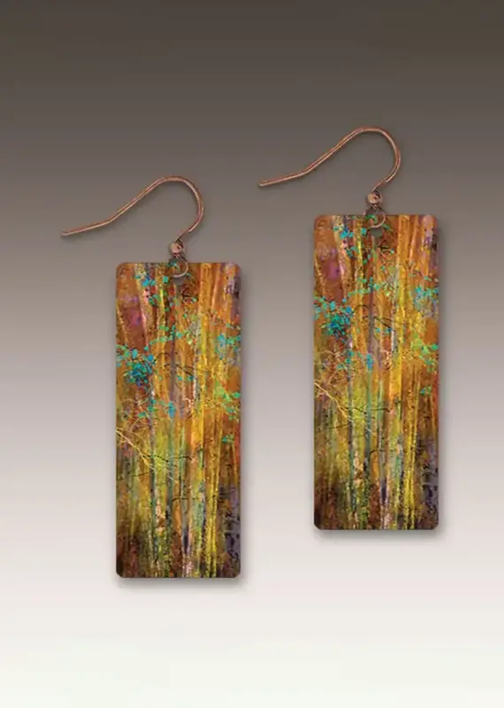 DC Designs Fall Branches Artistic Rectangle Earrings