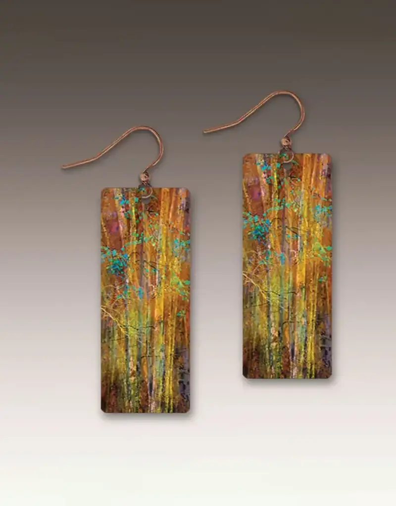 DC Designs Fall Branches Artistic Rectangle Earrings