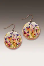 DC Designs Floral Copper Disc Layer Earrings