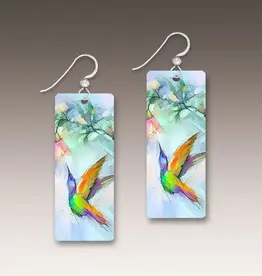 DC Designs Hummingbird Rectangle Earrings