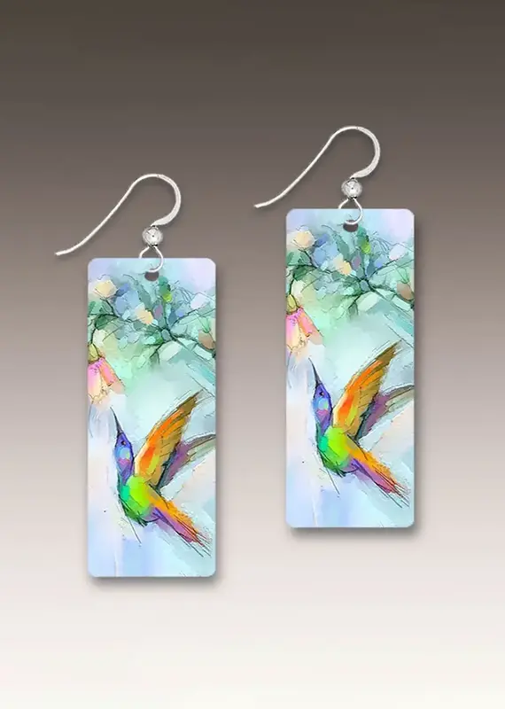 DC Designs Hummingbird Rectangle Earrings