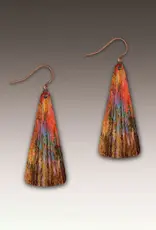 DC Designs Orange Nature Abstract Triangle Drop Earrings