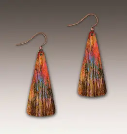 DC Designs Orange Nature Abstract Triangle Drop Earrings