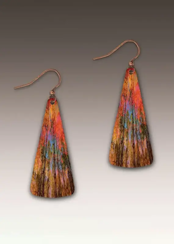 DC Designs Orange Nature Abstract Triangle Drop Earrings