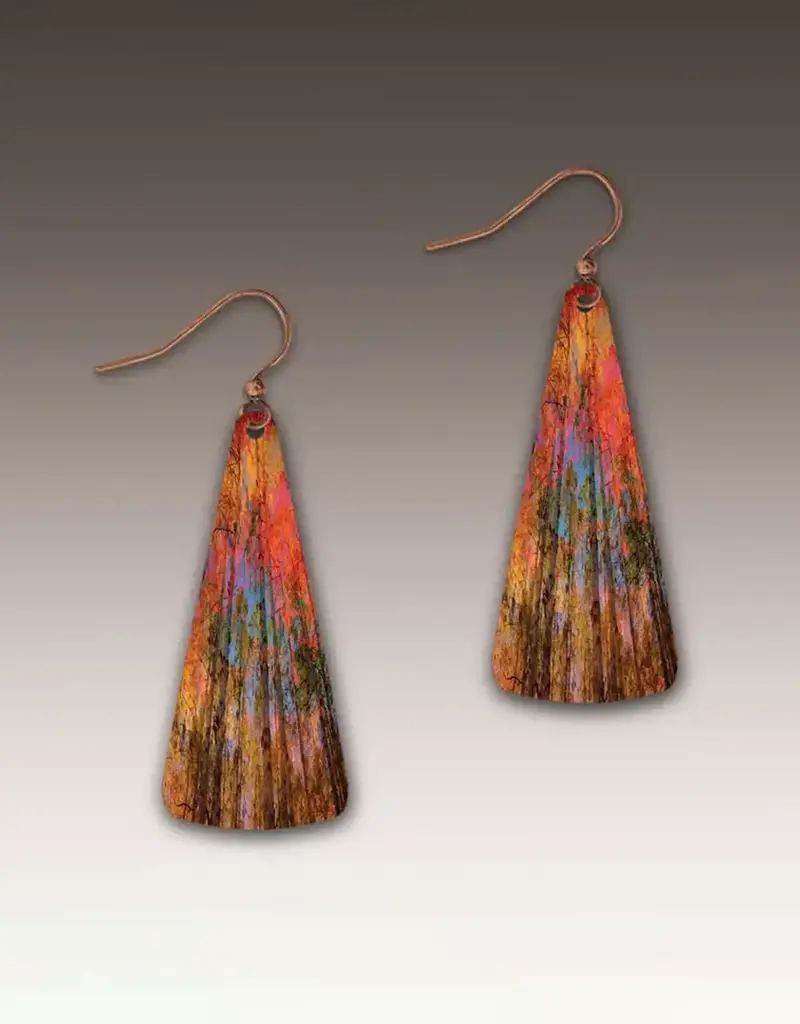 DC Designs Orange Nature Abstract Triangle Drop Earrings