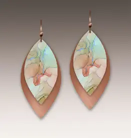DC Designs Seashell Shimmer Multilayer Leaf Point Earrings