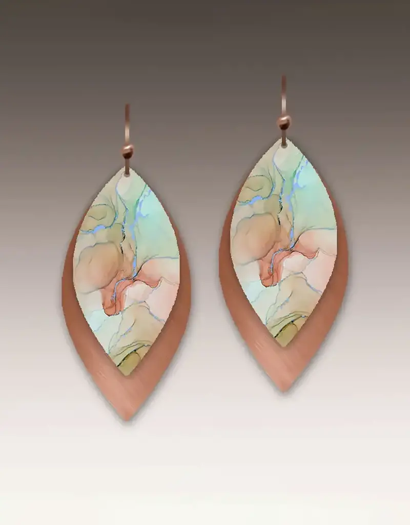 DC Designs Seashell Shimmer Multilayer Leaf Point Earrings
