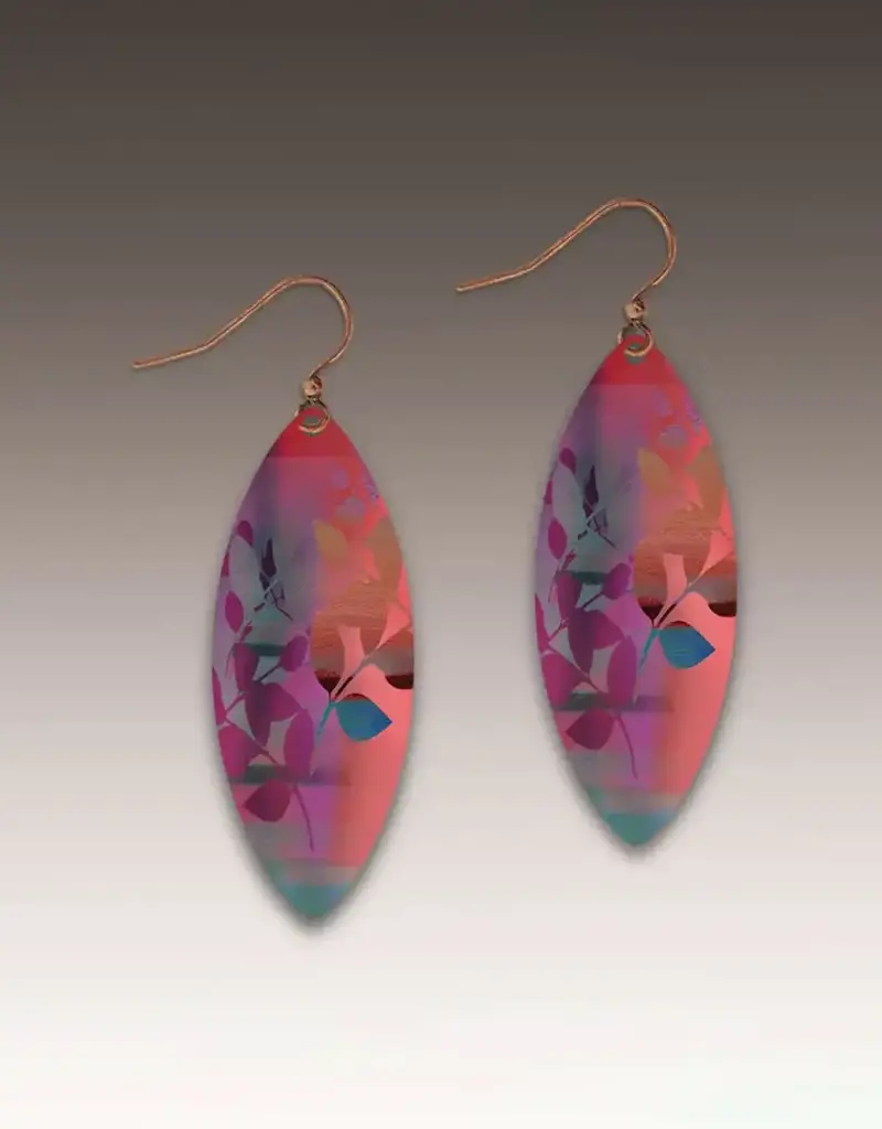 DC Designs Tropical Twilight Foliage Leaf Point Earrings