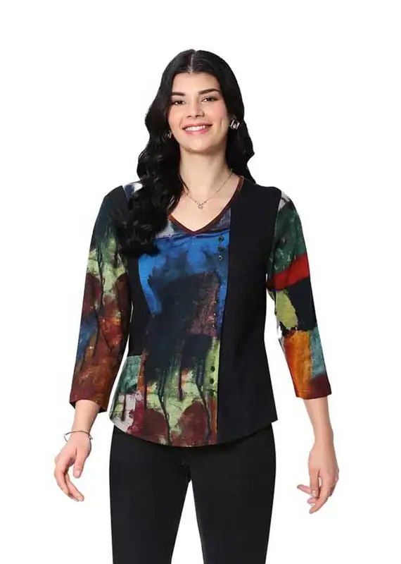 Parsley and Sage Nora Button Top