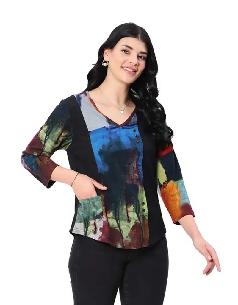 Parsley and Sage Nora Button Top