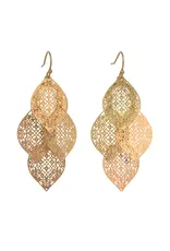 Kole Etched Layered Filigree Earrings