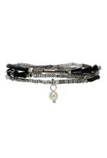 Kole Triple Wrap Pearl Stretch Bracelet