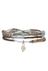 Kole Triple Wrap Pearl Stretch Bracelet