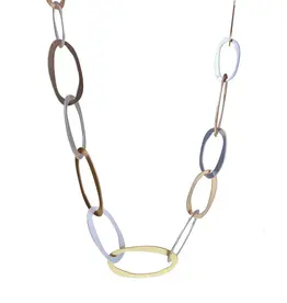 Kole Graduated Open Link Two Tone Necklace