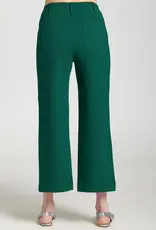 APNY Ponte Cropped Wide Leg Pant With Patch Pocket