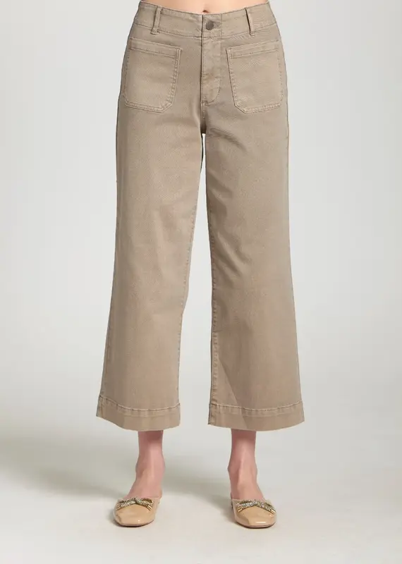 APNY Cropped Wide Leg Patch Pocket Pants