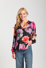 APNY Half-Plaket Pullover Blouse