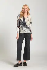 APNY Sunset Marble Printed V-Neck Pullover