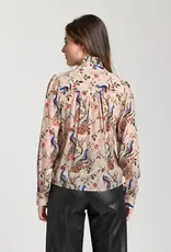 APNY Ruffle Half Placket Blouse