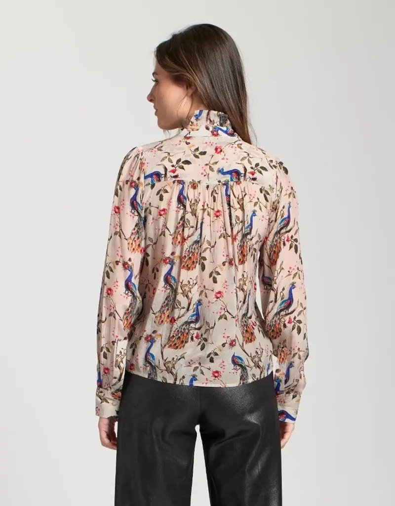 APNY Ruffle Half Placket Blouse