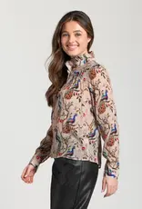 APNY Ruffle Half Placket Blouse