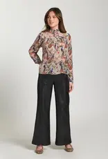 APNY Ruffle Half Placket Blouse