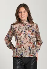 APNY Ruffle Half Placket Blouse