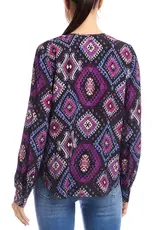 Karen Kane Long Sleeve Scoop Neck Blouse