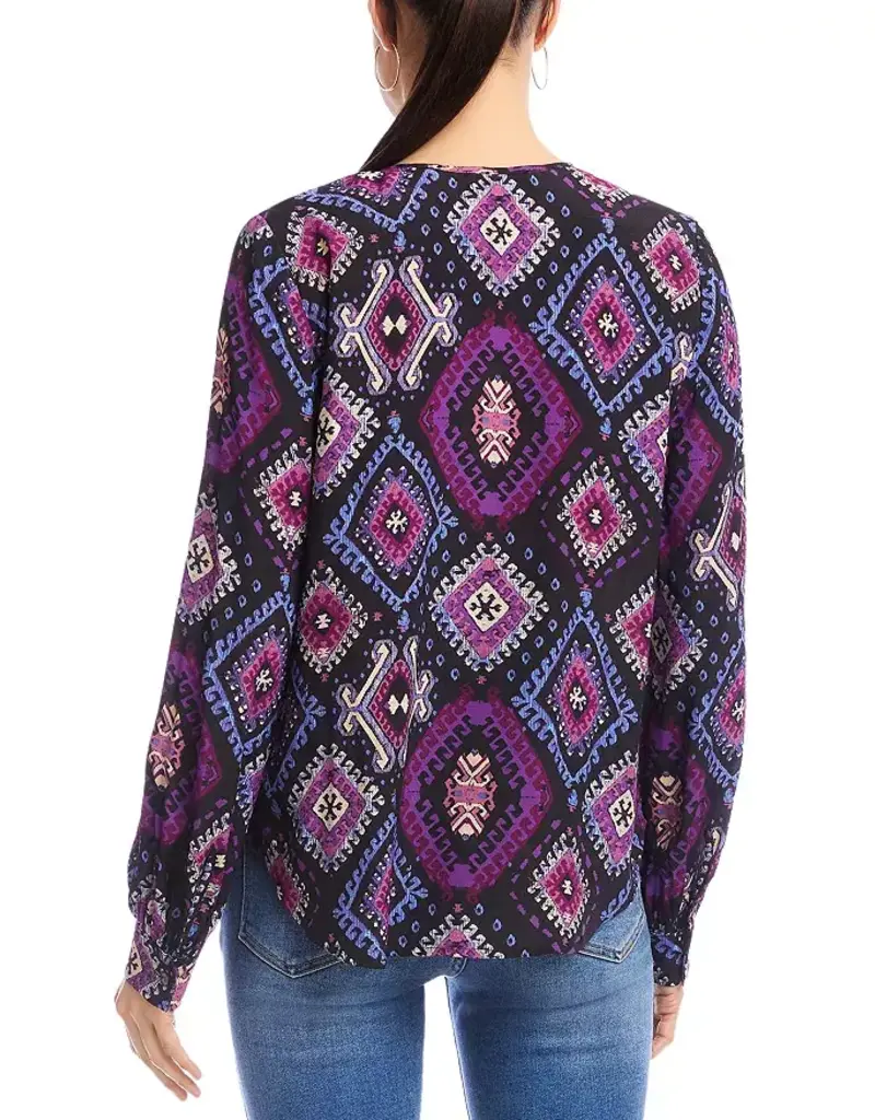 Karen Kane Long Sleeve Scoop Neck Blouse
