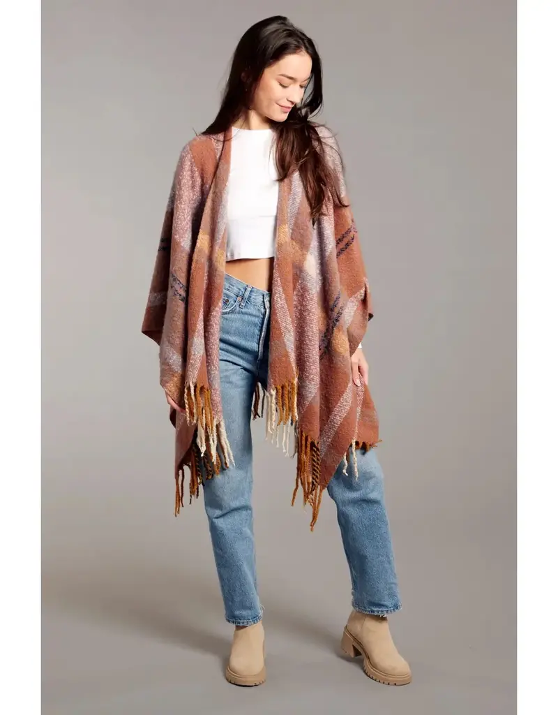 Hadley Wren Savannah Plaid Ruana