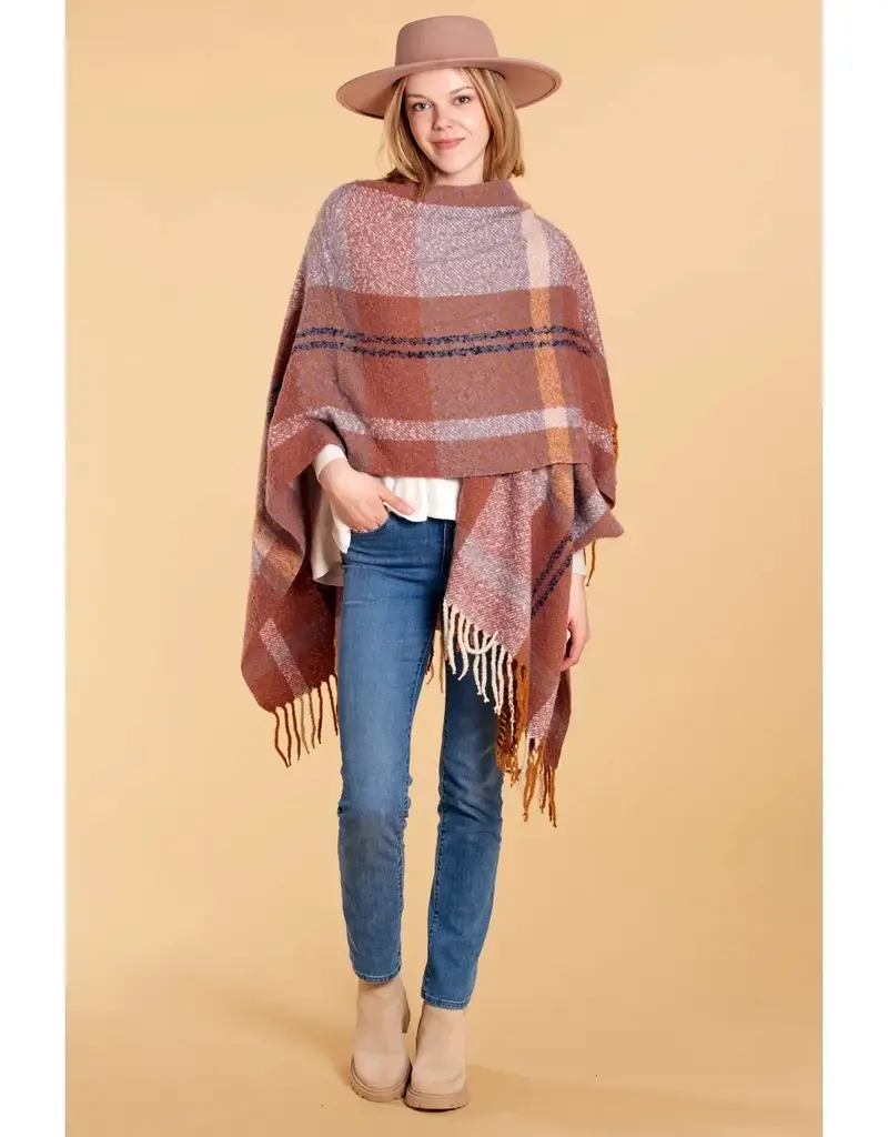 Hadley Wren Savannah Plaid Ruana