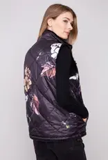 Charlie B Printed Reversible Quilted Faux Fur Vest