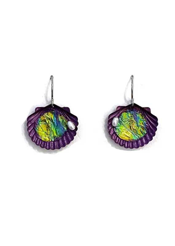Susan Packard Clam Shell Earrings
