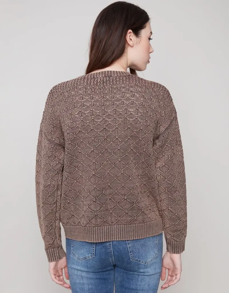 Charlie B Pointelle Pullover Sweater