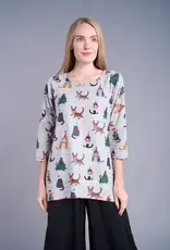 Shana Apparel Holiday Fleece Scoop Neck Top