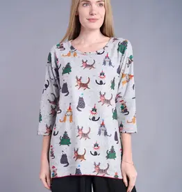 Shana Apparel Holiday Fleece Scoop Neck Top