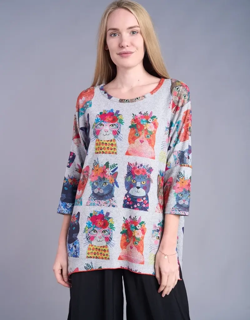 Shana Apparel Holiday Fleece Scoop Neck Top