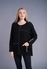 Shana Apparel Stitch Pocket Sweater