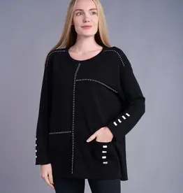 Shana Apparel Stitch Pocket Sweater