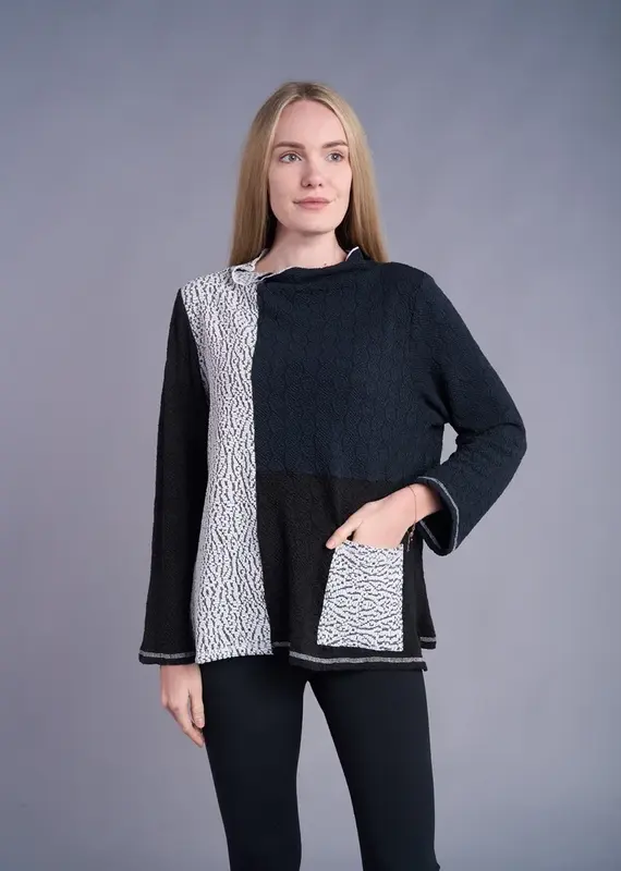 Shana Apparel Patch Knit Top