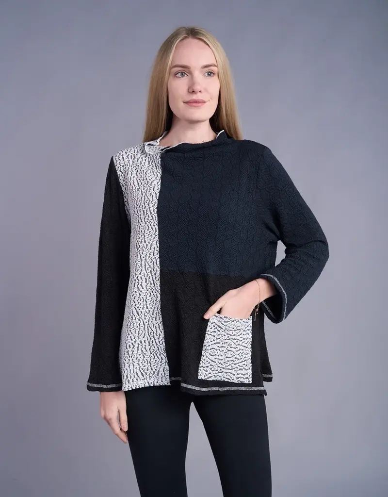Shana Apparel Patch Knit Top