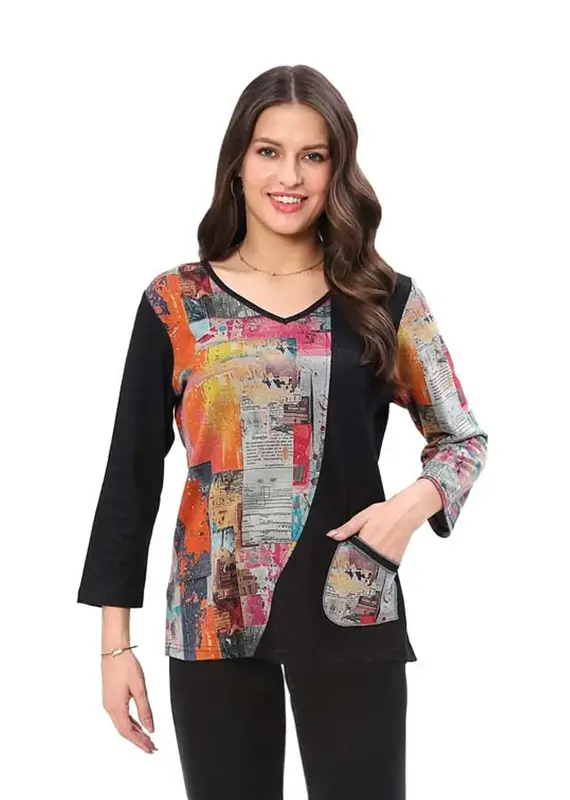 Parsley and Sage Vanita Pocket Top