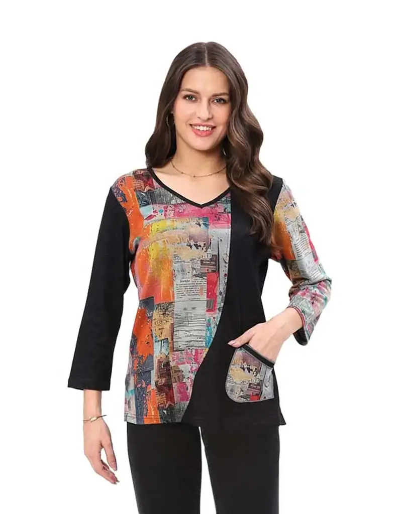 Parsley and Sage Vanita Pocket Top