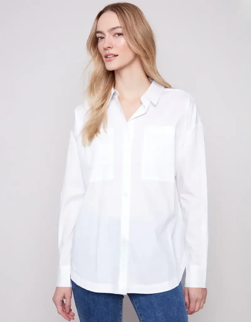 Charlie B Loose Poplin Shirt