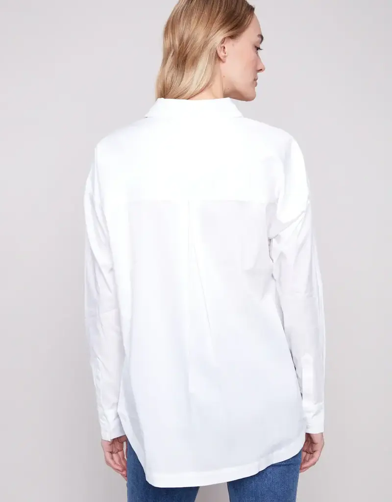 Charlie B Loose Poplin Shirt